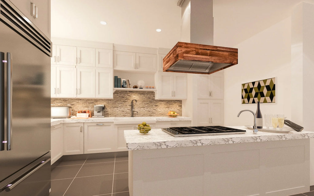 42 in. 1200 CFM Wooden Island Mount Range Hood H46700