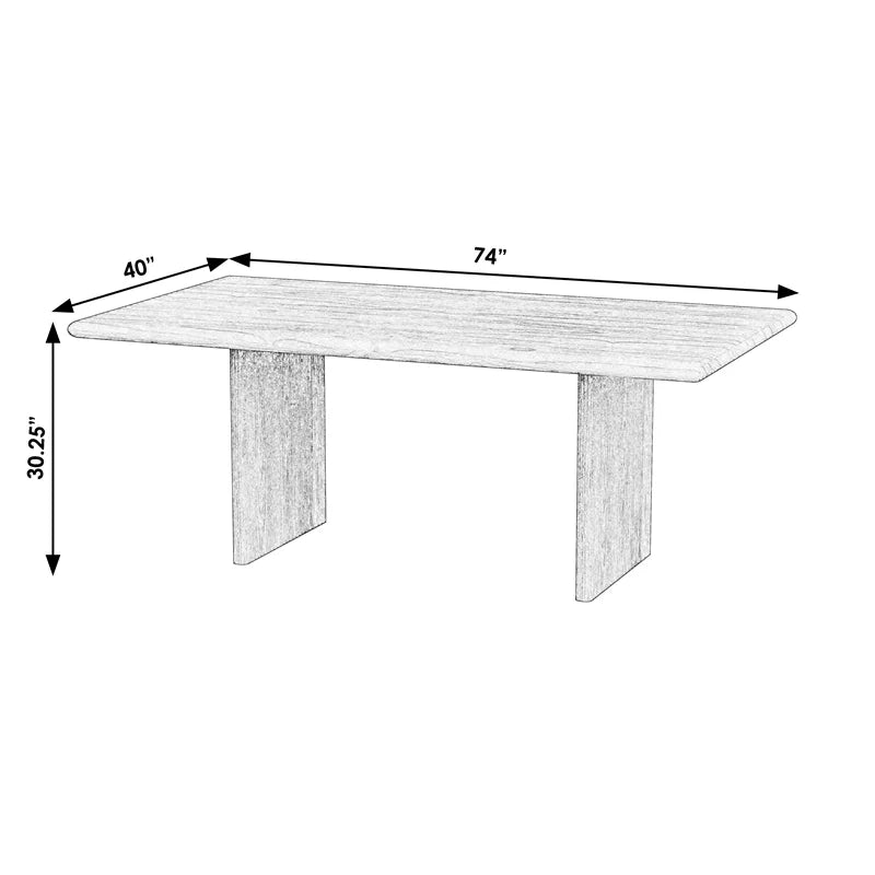 Black Wood Dining Table U7733