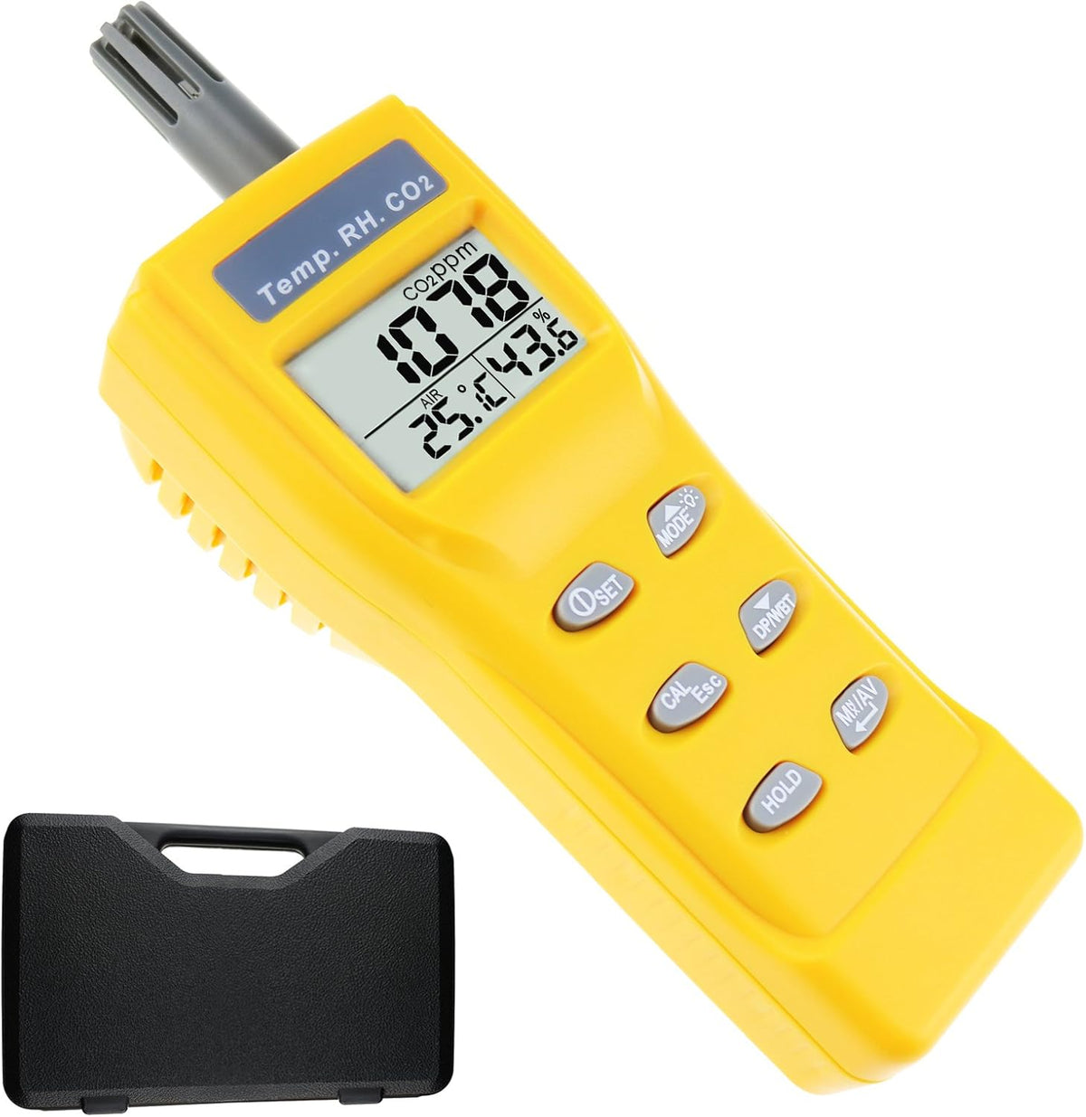 CO2 Detector Temperature Humidity 9999ppm NDIR Air Quality Monitor U635