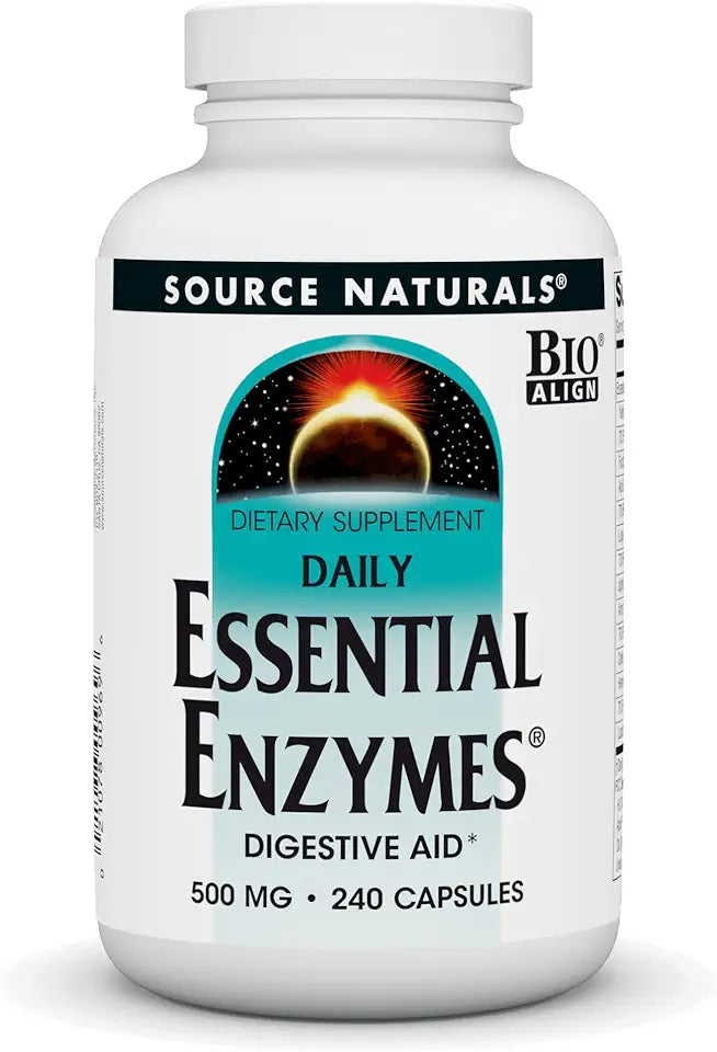 500mg Enzyme Supplement 240 Capsules X13992