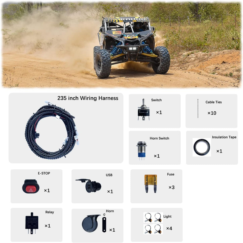 ATV/UTV Turn Signal Kit with Horn A6685