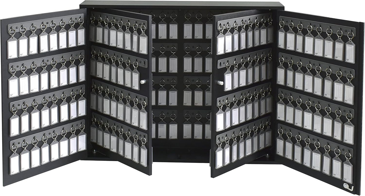 Key Cabinet Organizer 256 Positions with Lock Wall Mount Black T101620