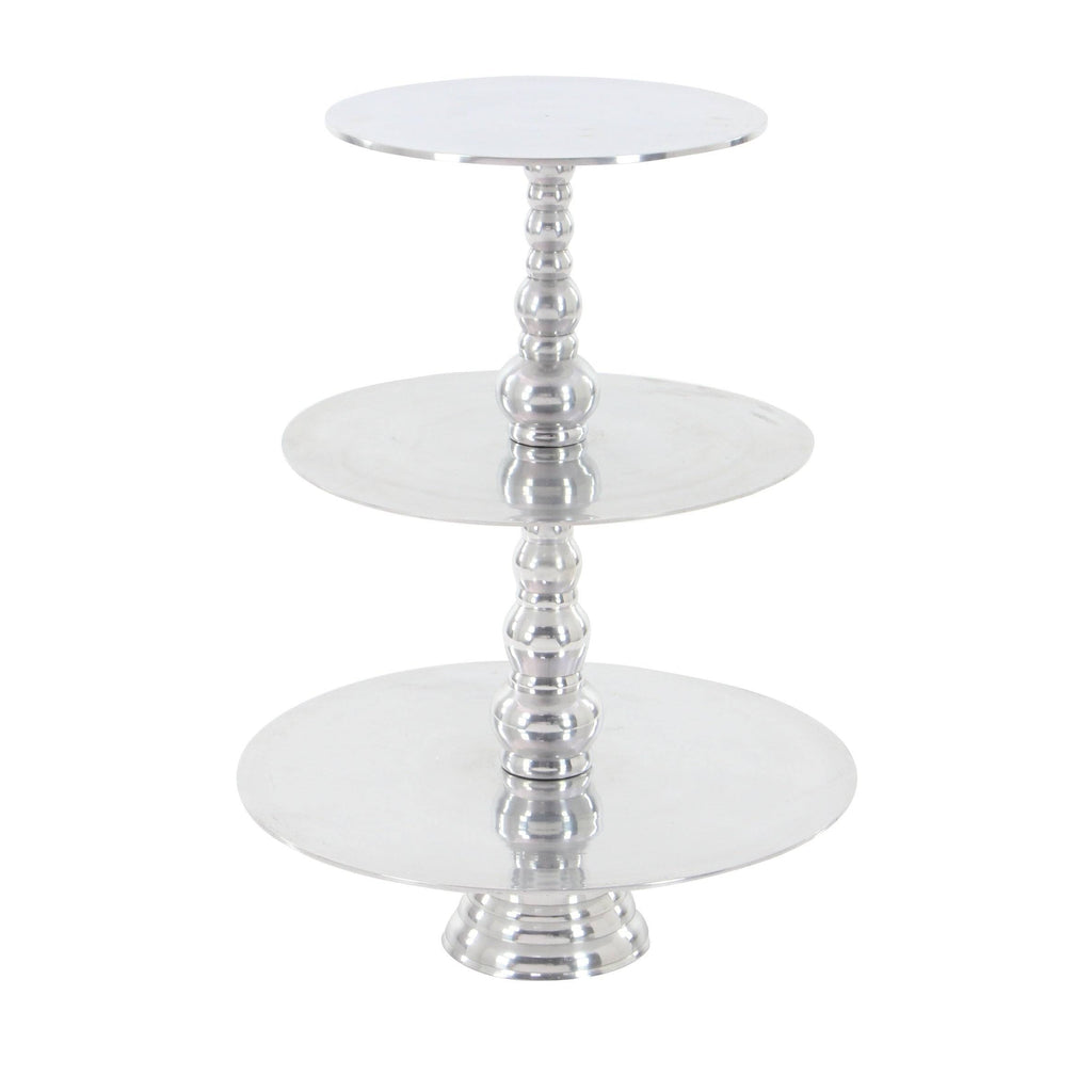 23 Inches High Aluminum 3/TIER Cake Stand L49500