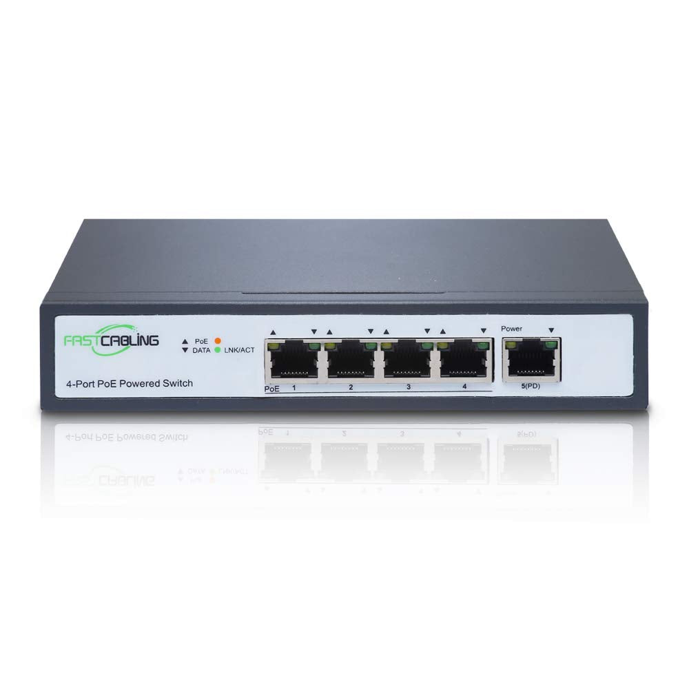 PoE Powered Switch, PoE+ Extender, 71W Passthrough Power R558842