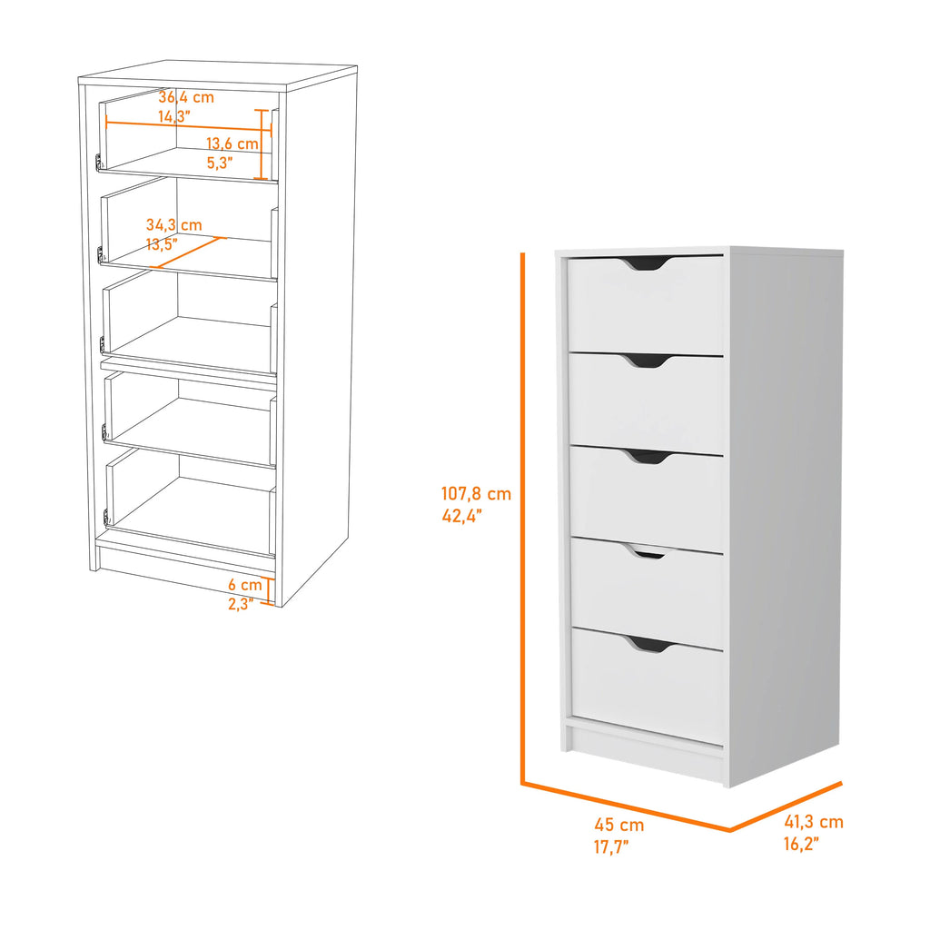 5 Narrow Drawer Dresser J500939
