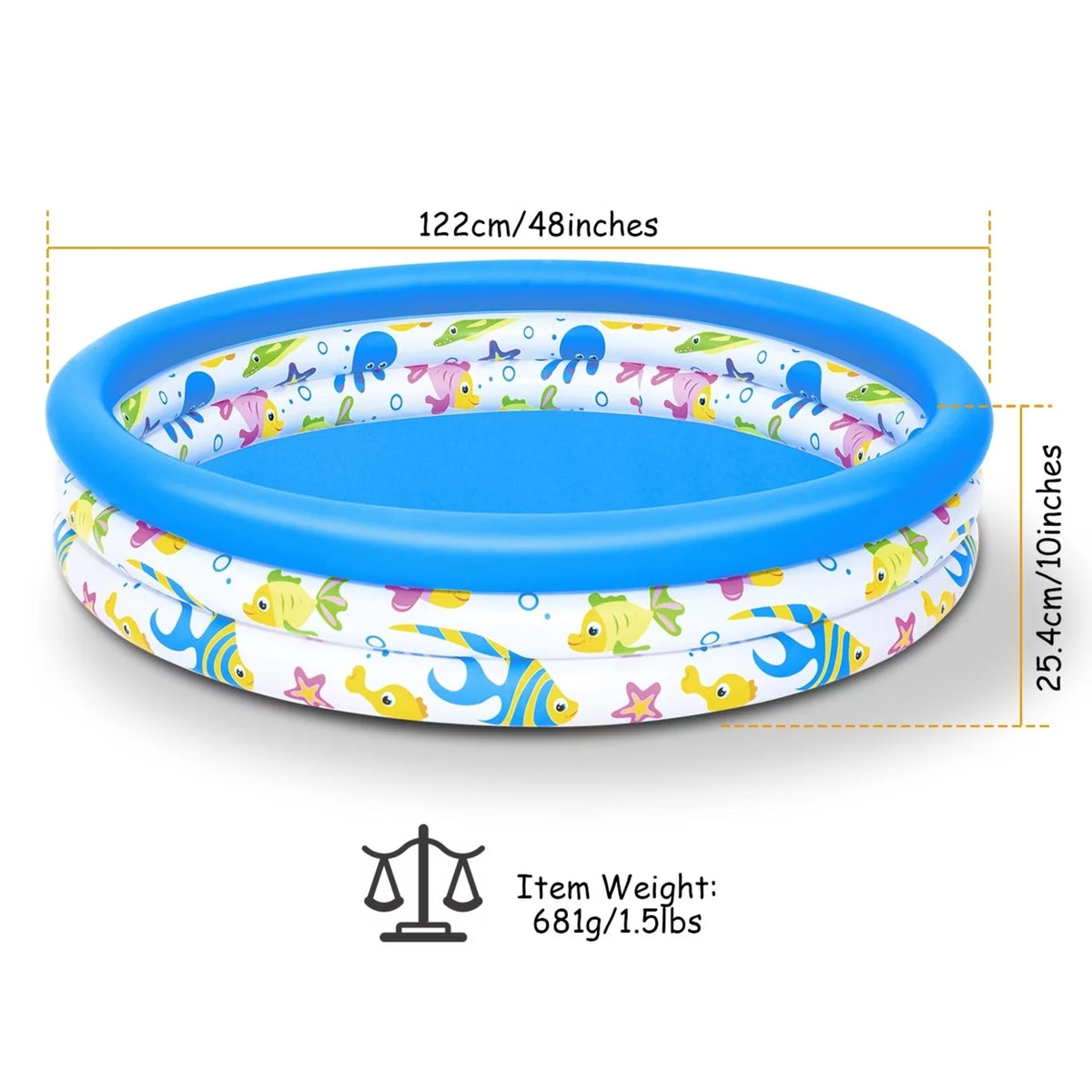 48x10in Inflatable Round Swimming Pool T5569