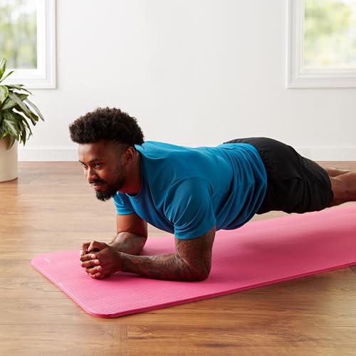 1/2 Inch Extra Thick Exercise Yoga Mat with Carrying Strap H8889