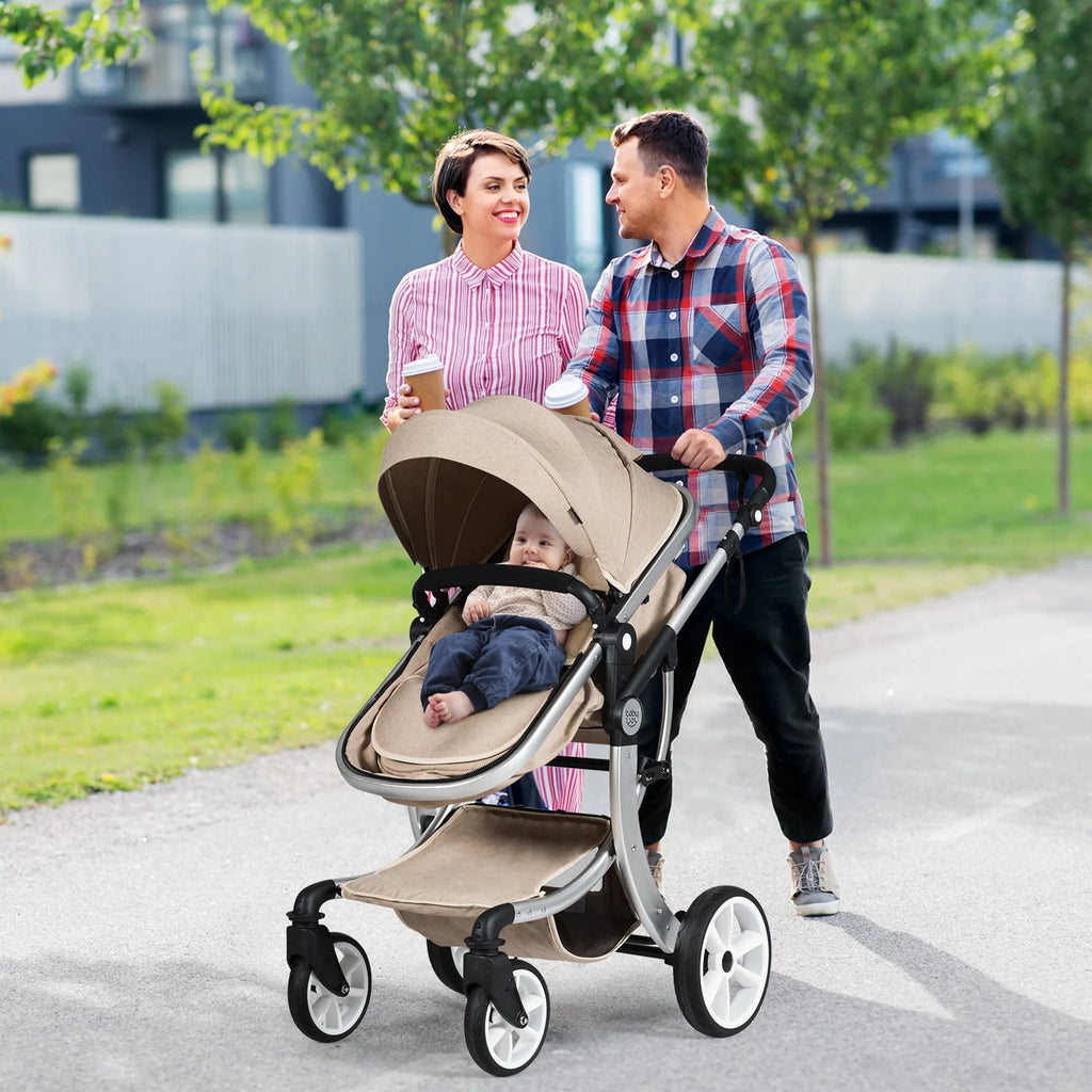 2-in-1 Baby Stroller with Reversible Seat Black S1922
