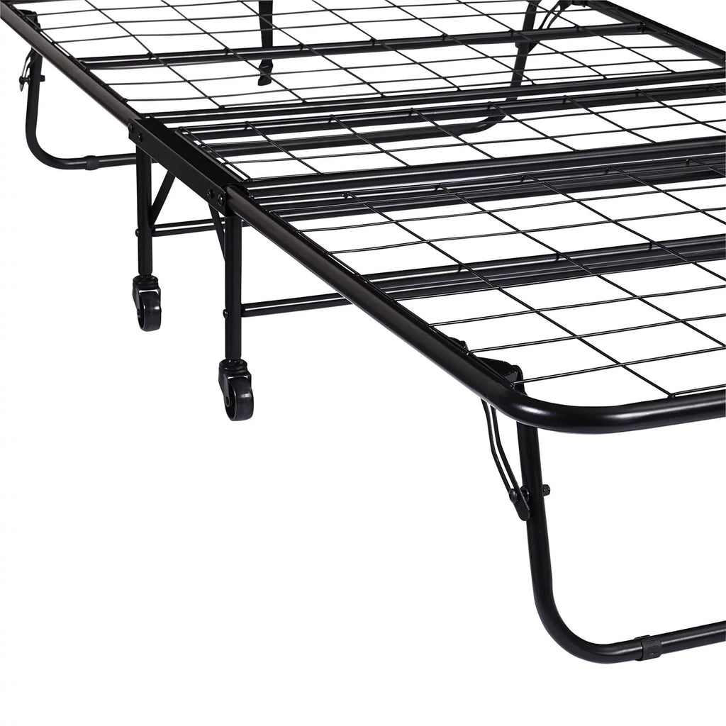 Folding Rollaway Guest Bed with 5 Inch Mattress, Twin Y53672