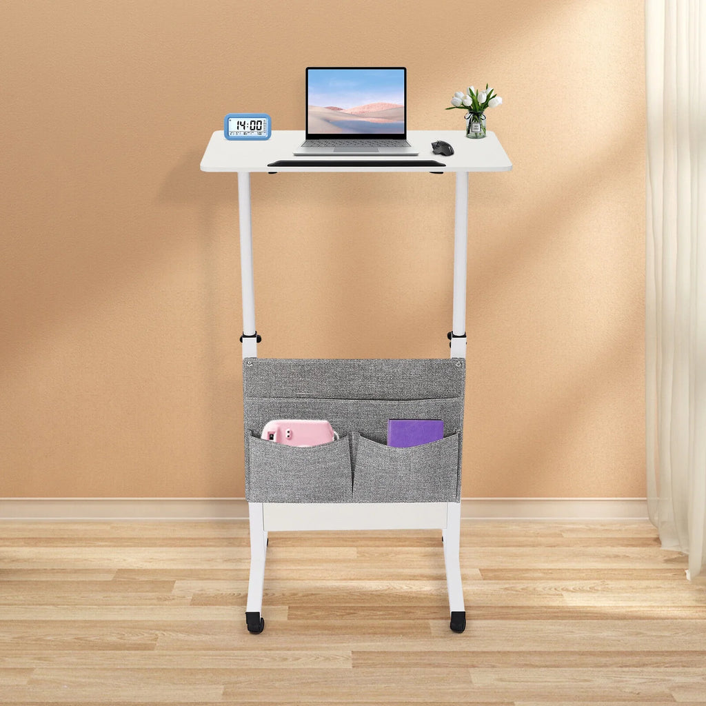 Adjustable Rolling Laptop Desk with Storage P937235