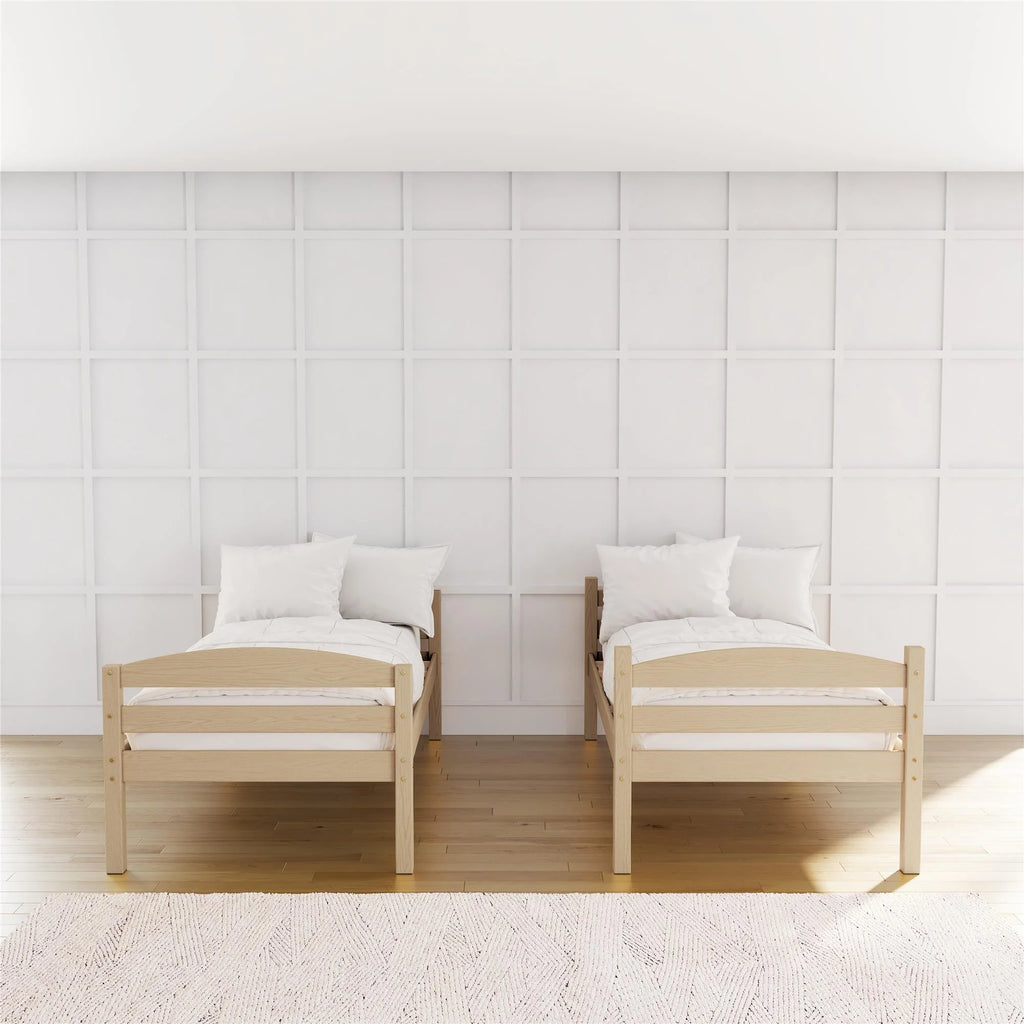 White Solid Wood Twin-over-Twin Convertible Bunk Bed G3640