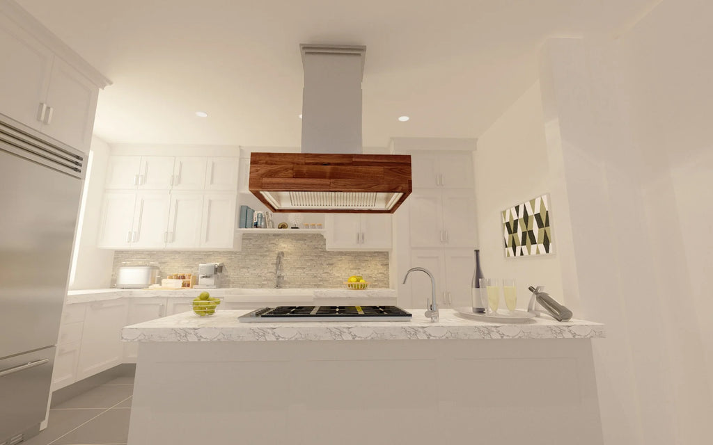 42 in. 1200 CFM Wooden Island Mount Range Hood H46700