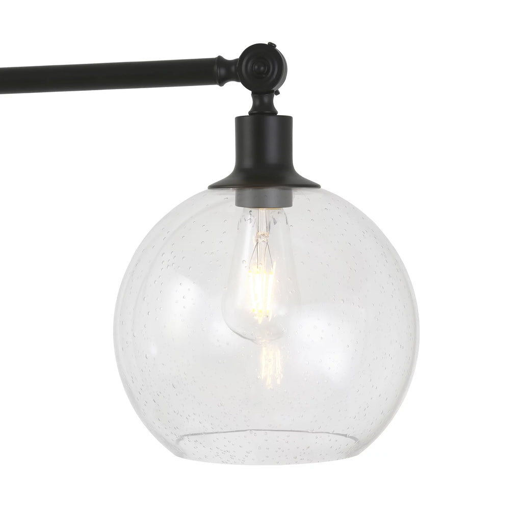 Industrial Metal Floor Lamp with Globe Shade I569