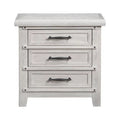 White Oak 3-Drawer Nightstand H755