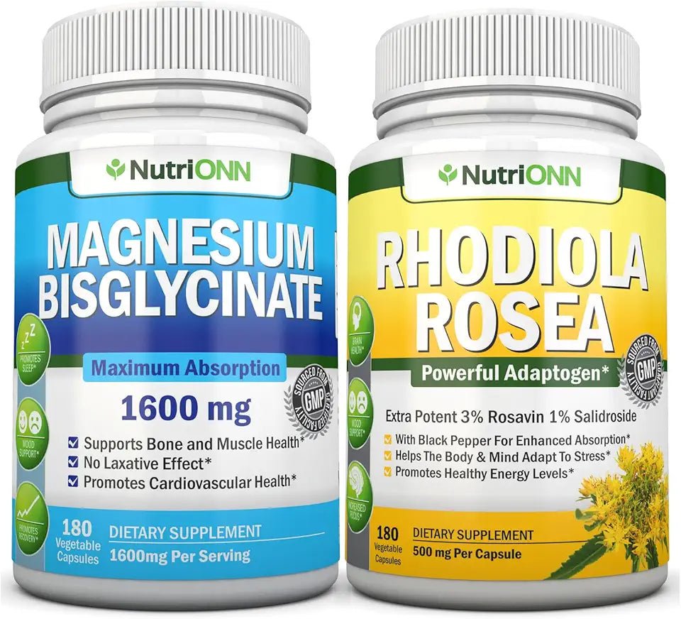 Magnesium Glycinate & Rhodiola Rosea Capsules E526