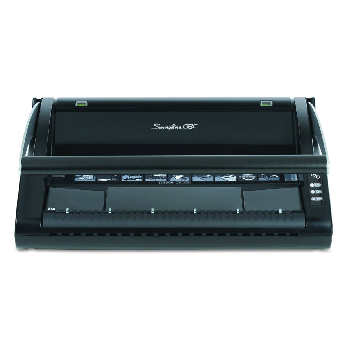 Manual Binding Machine, Binds 110, Punches 15, Black S8288