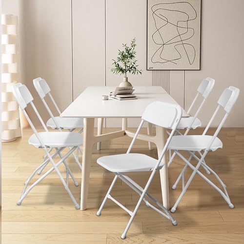 4 Pack White Plastic Folding Chair M42496
