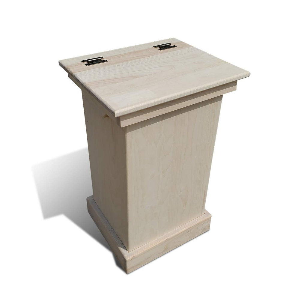 Lift Top Solid Wood Trash Can Cabinet Y689601