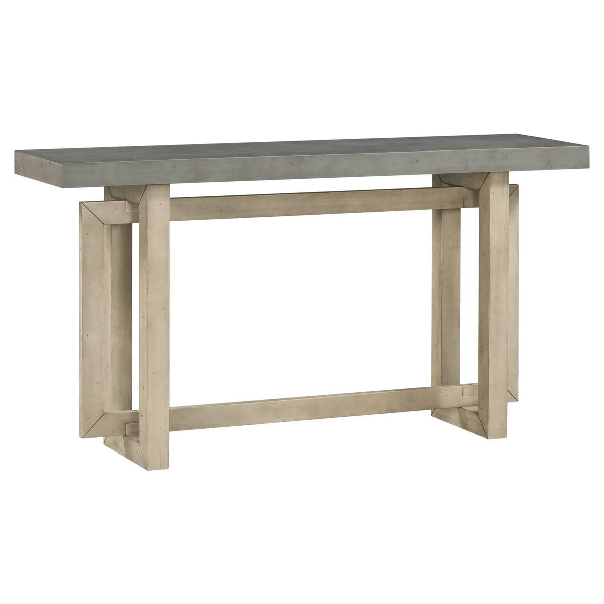Contemporary Concrete Wood Top Console Table H8541