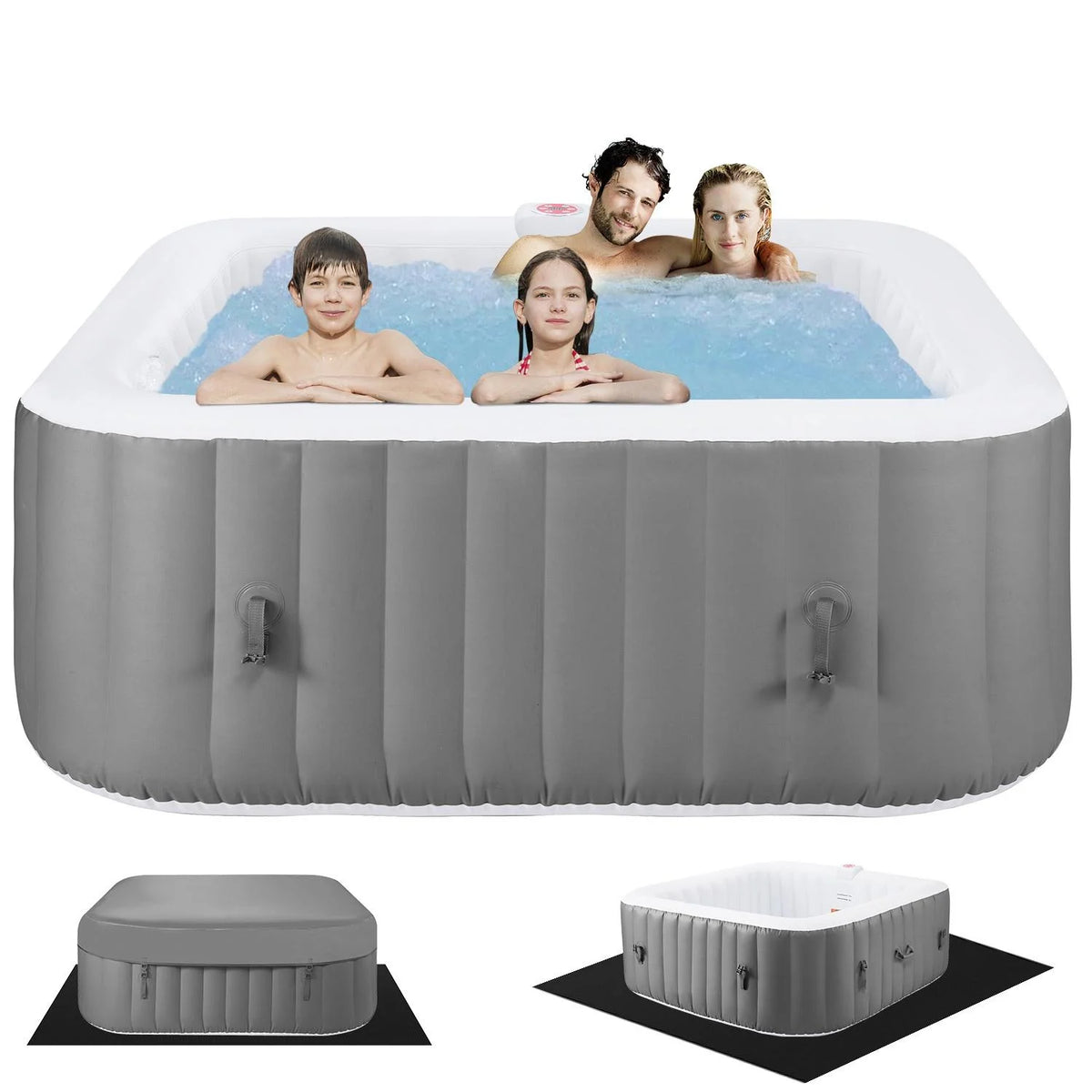 6 Person Inflatable Hot Tub with 130pcs Jet L2880