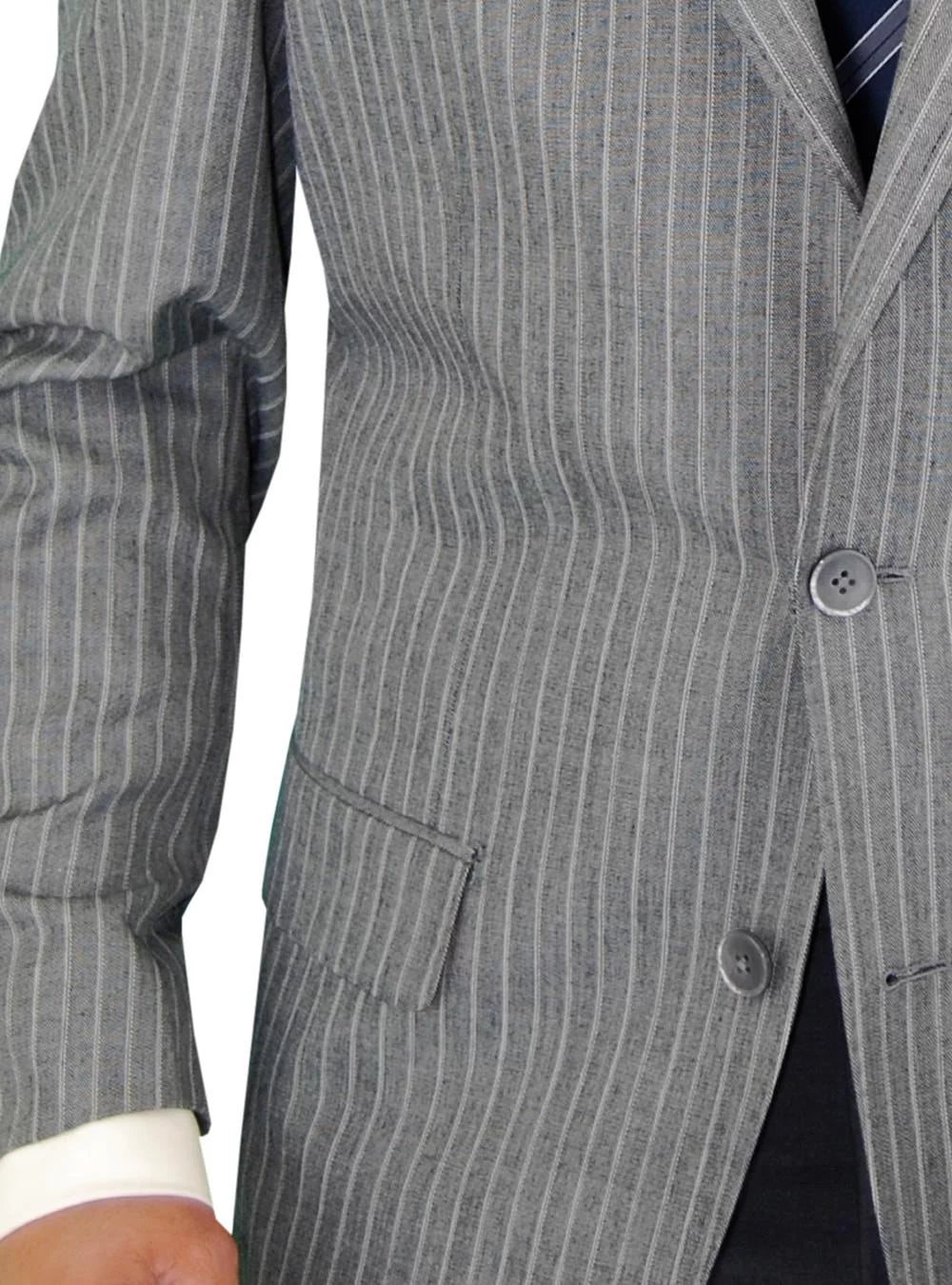 Gray Stripe Wool 3-piece Suit G3857