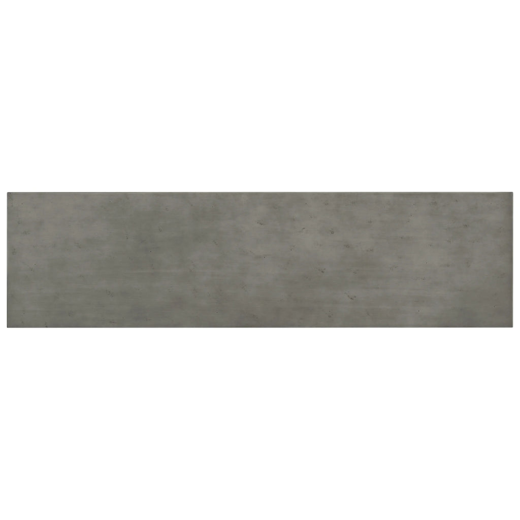 Contemporary Concrete Wood Top Console Table H8541