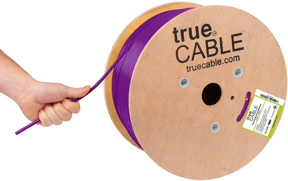 Pink 1000ft Cat6A Plenum Bare Copper Ethernet Cable S83044