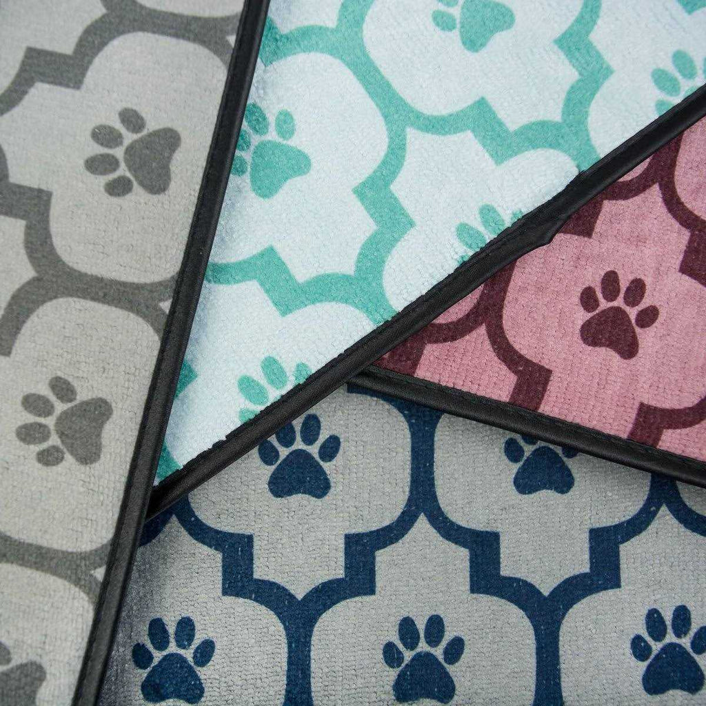 Off White Lattice Paw Pet Mat Q733742