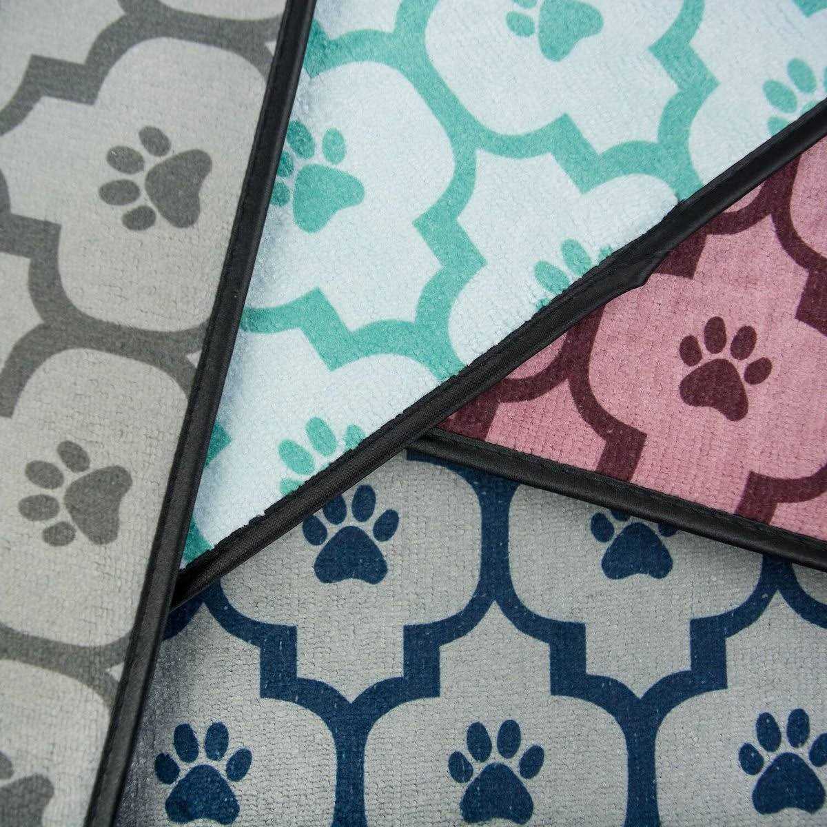 Off White Lattice Paw Pet Mat Q733742