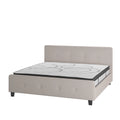 King Size Tufted Upholstered Platform Bed with Pocket Spring Mattress A987545