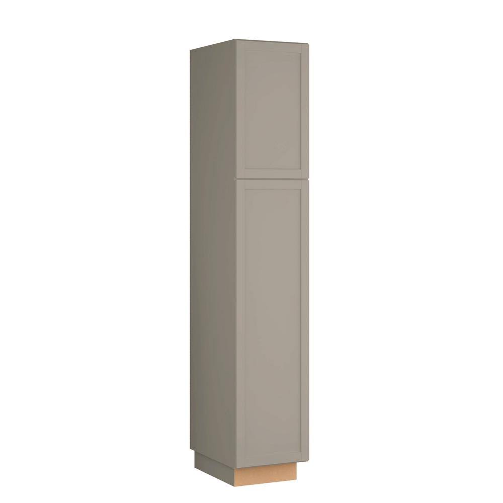 Sterling Gray Laminate Shaker Pantry Cabinet P458980