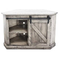 Antique Black Corner TV Stand P3560