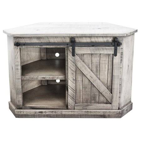 Antique Black Corner TV Stand P3560