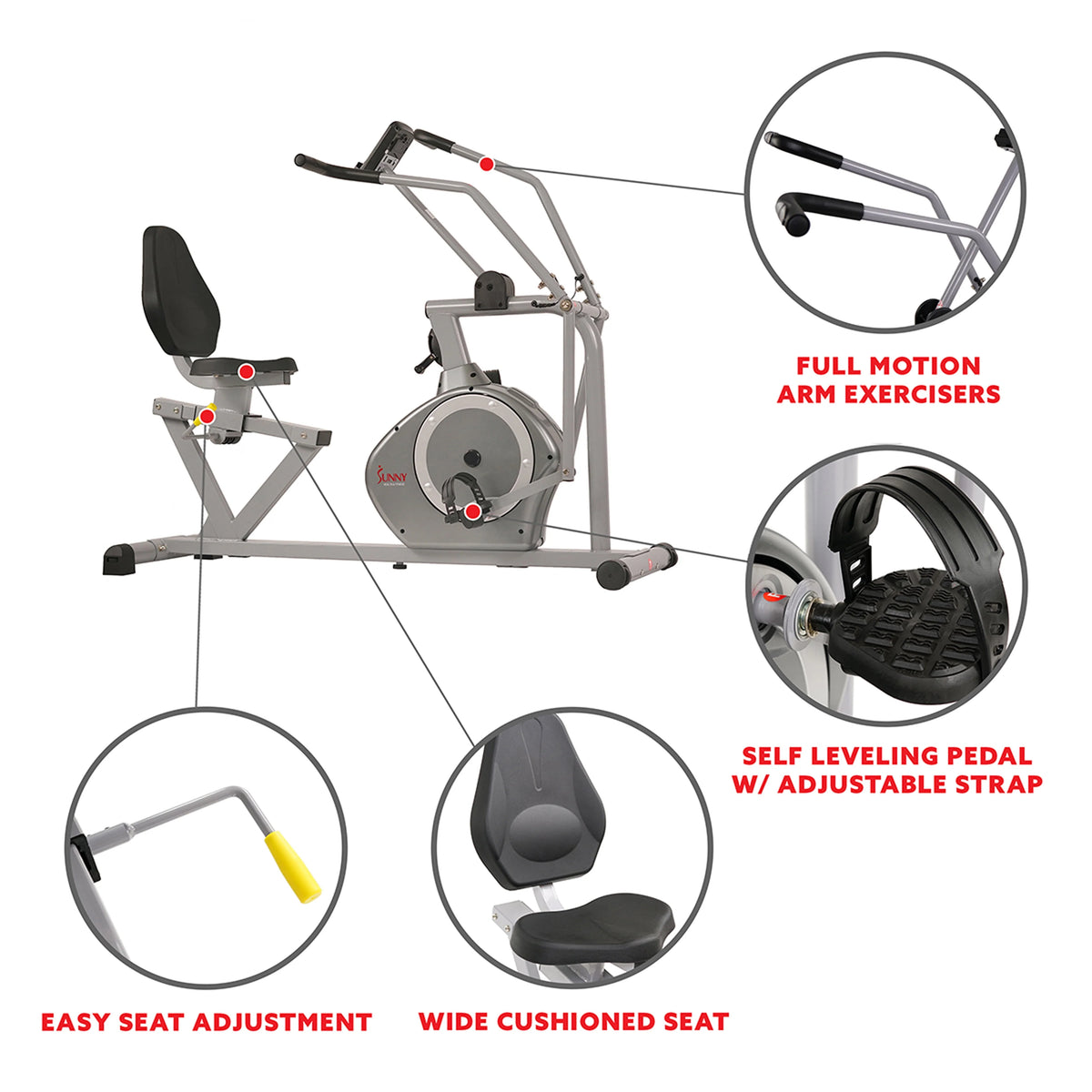 Stationary Indoor Recumbent Exercise Bike W9909