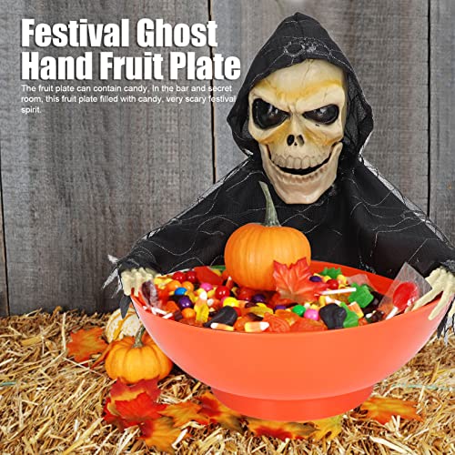 Animated Skeleton Candy Bowl with Light Up Eyes and Sound V203