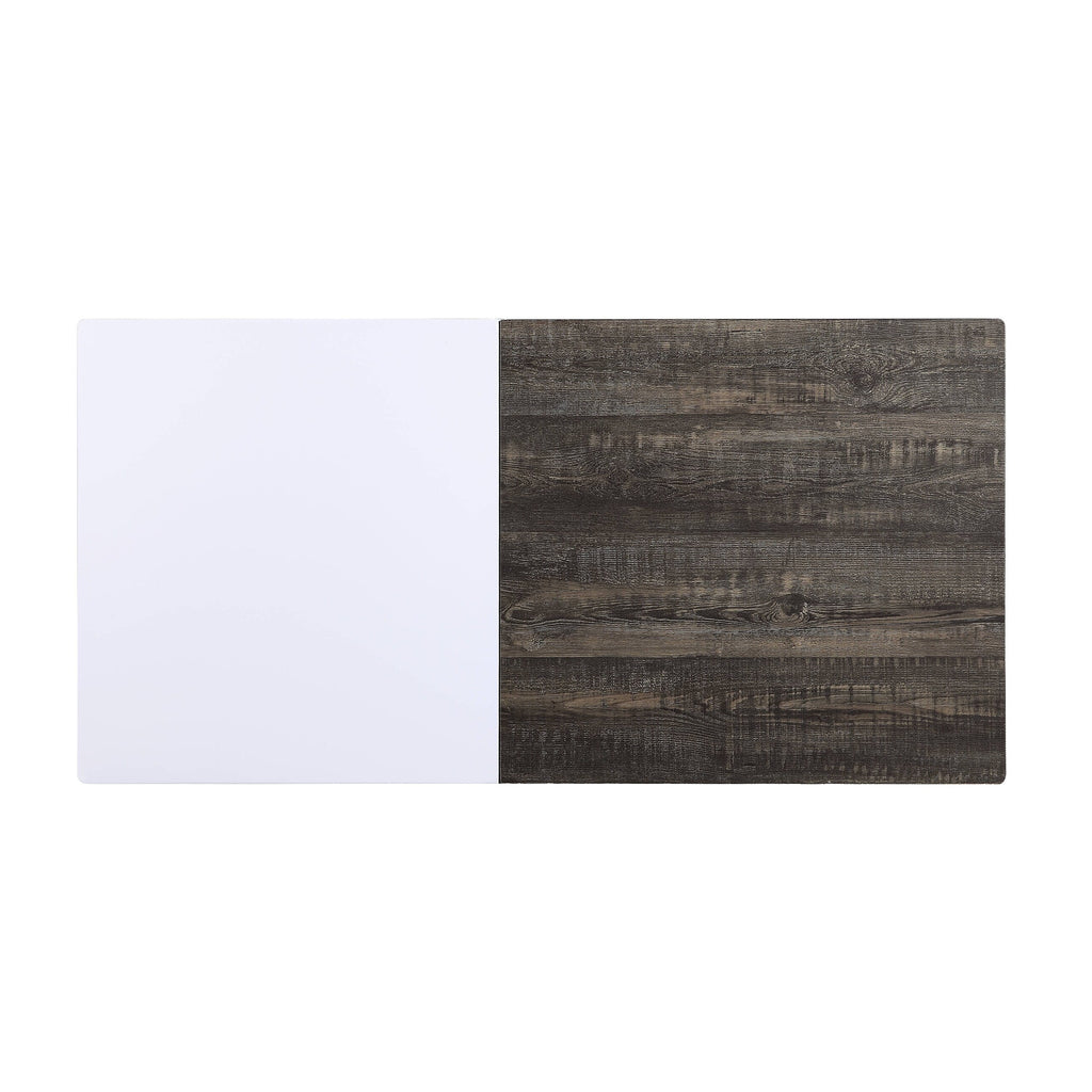 White High Gloss Rustic Oak Coffee Table V5071