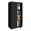 Black Fixed Shelf Cabinet 36 inch x 18 inch x 72 inch Z77815