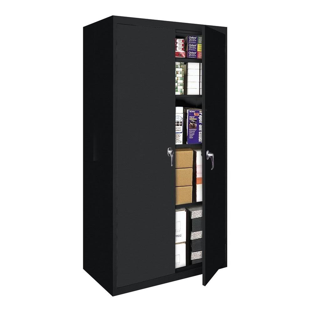 Black Fixed Shelf Cabinet 36 inch x 18 inch x 72 inch Z77815