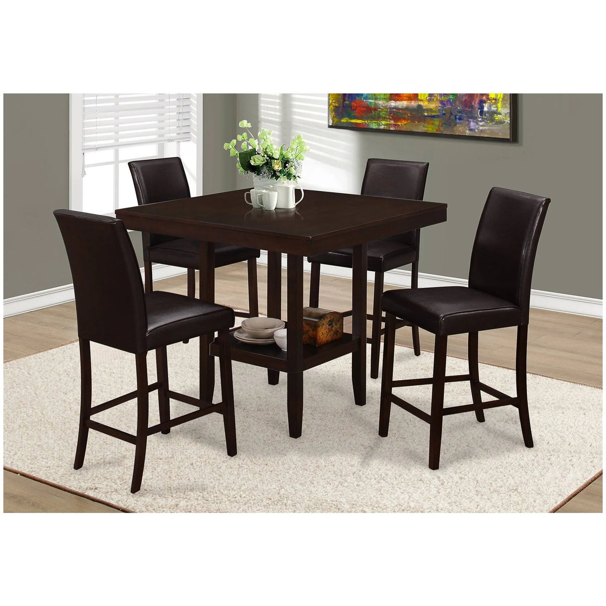 Cappuccino Counter Height Dining Table N919