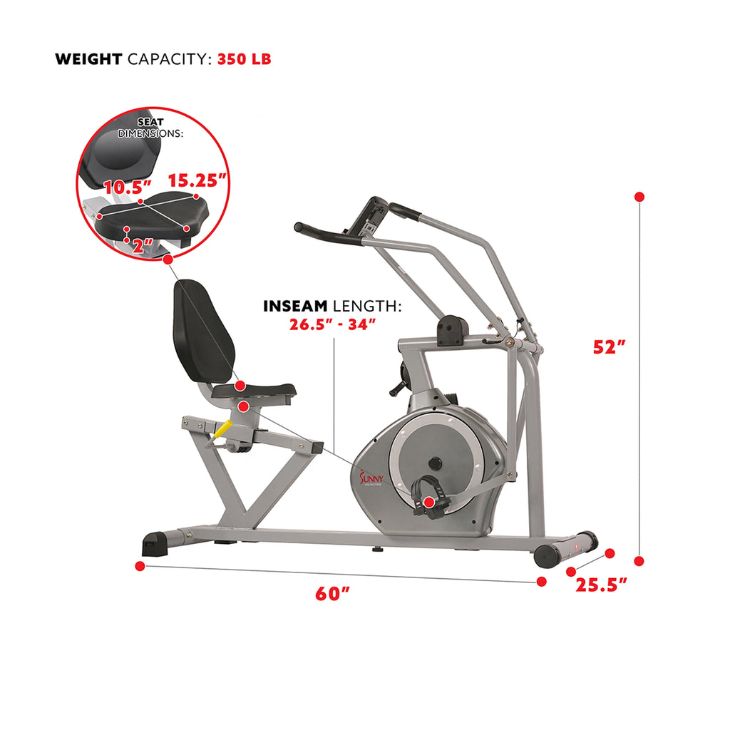 Stationary Indoor Recumbent Exercise Bike W9909