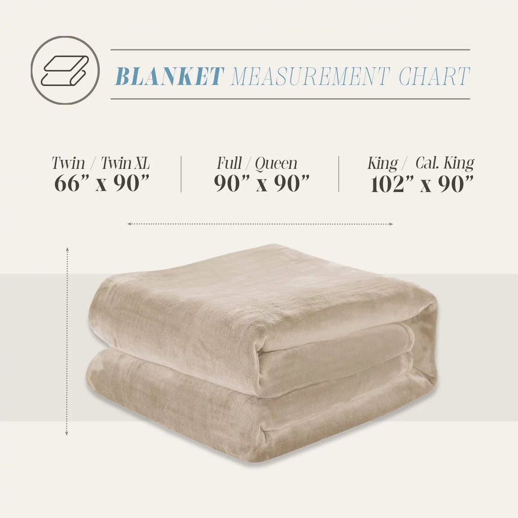 Cream Full/Queen Flannel Fleece Blanket C98262