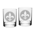 Deep Etched Classic Double Old Fashion Glass G310055