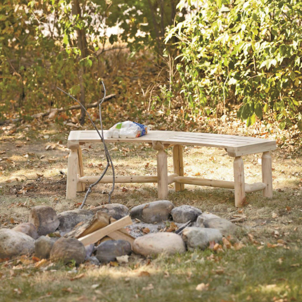 Log Fire Pit Bench G690823