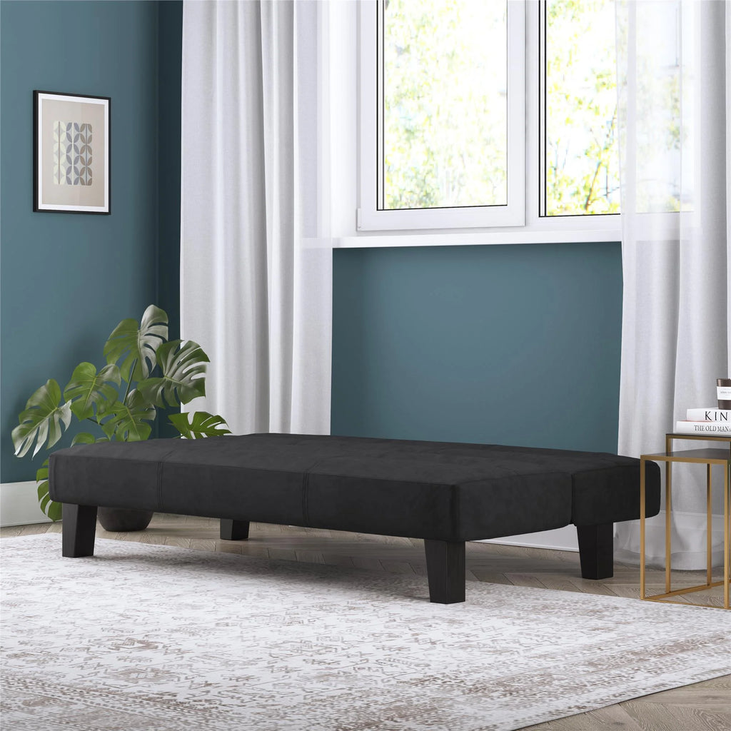 Black Microfiber Futon Y9883