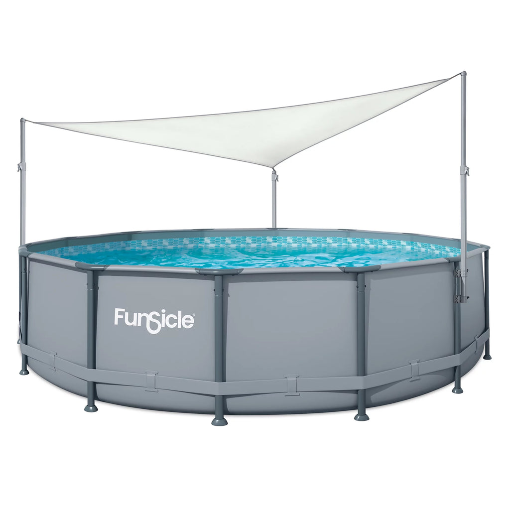 White Triangular Swimming Pool Canopy L651