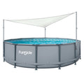 White Triangular Swimming Pool Canopy L651