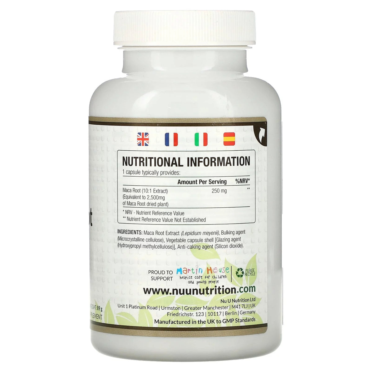 Maca Root 2,500 mg 180 Vegan Capsules F2045