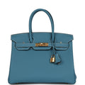 Blue Jean Togo Leather Bag C258448