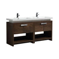 63 in. Modern Rose Wood Bathroom Vanity F8241