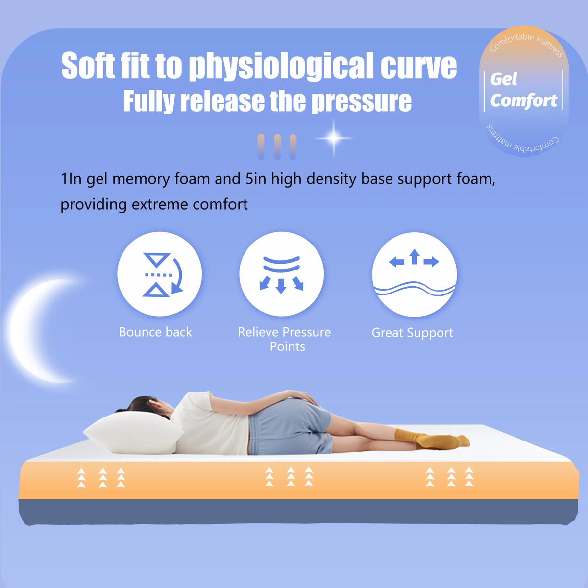 12 Inches Cooling-Gel Memory Foam Mattress Medium Firm Full G47729
